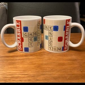 2 Scrabble Mugs Hasbro 2016